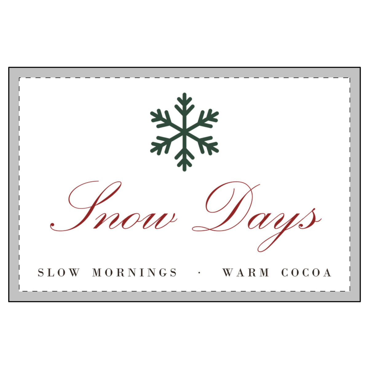 Snow Days Candle and Santa Socks Set – candle gift from Little Baby Nest Co