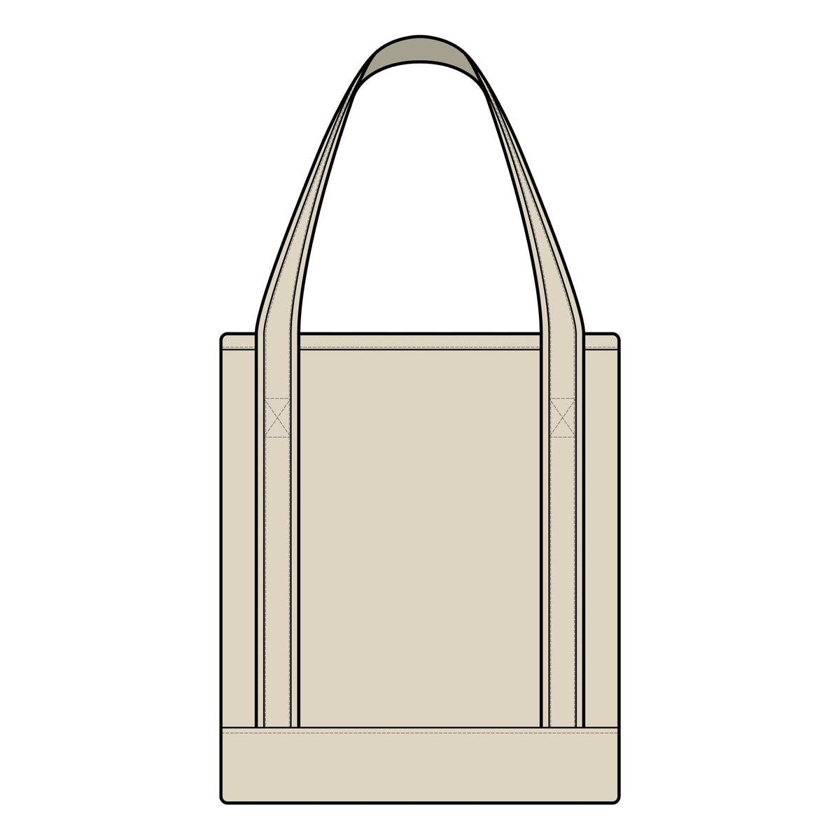 Merry and Bright Large Canvas Tote