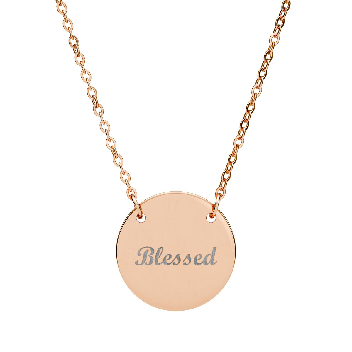 Blessed Engraved Circle Necklace
