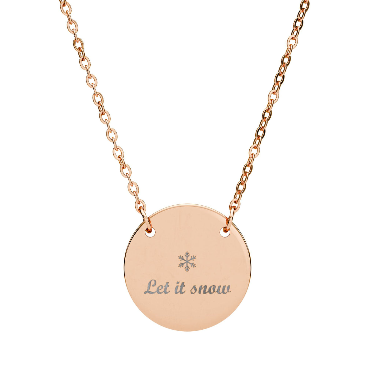 Let It Snow Circle Necklace