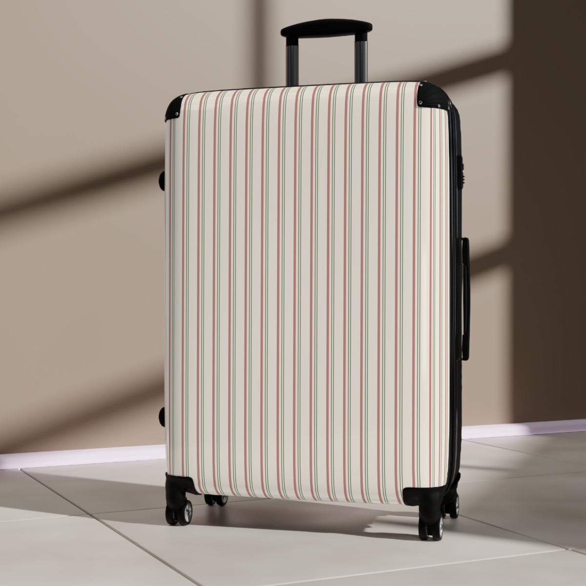 Ticking Stripe Suitcase