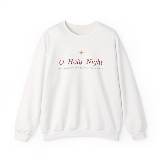 O Holy Night matching family Christmas crewneck