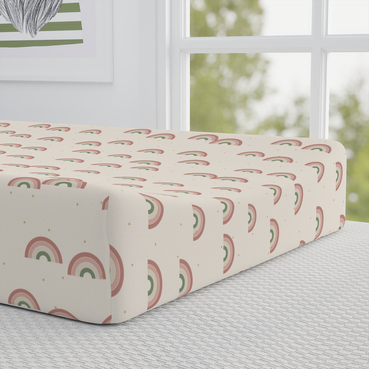 Muted Rainbows Changing Pad Cover
