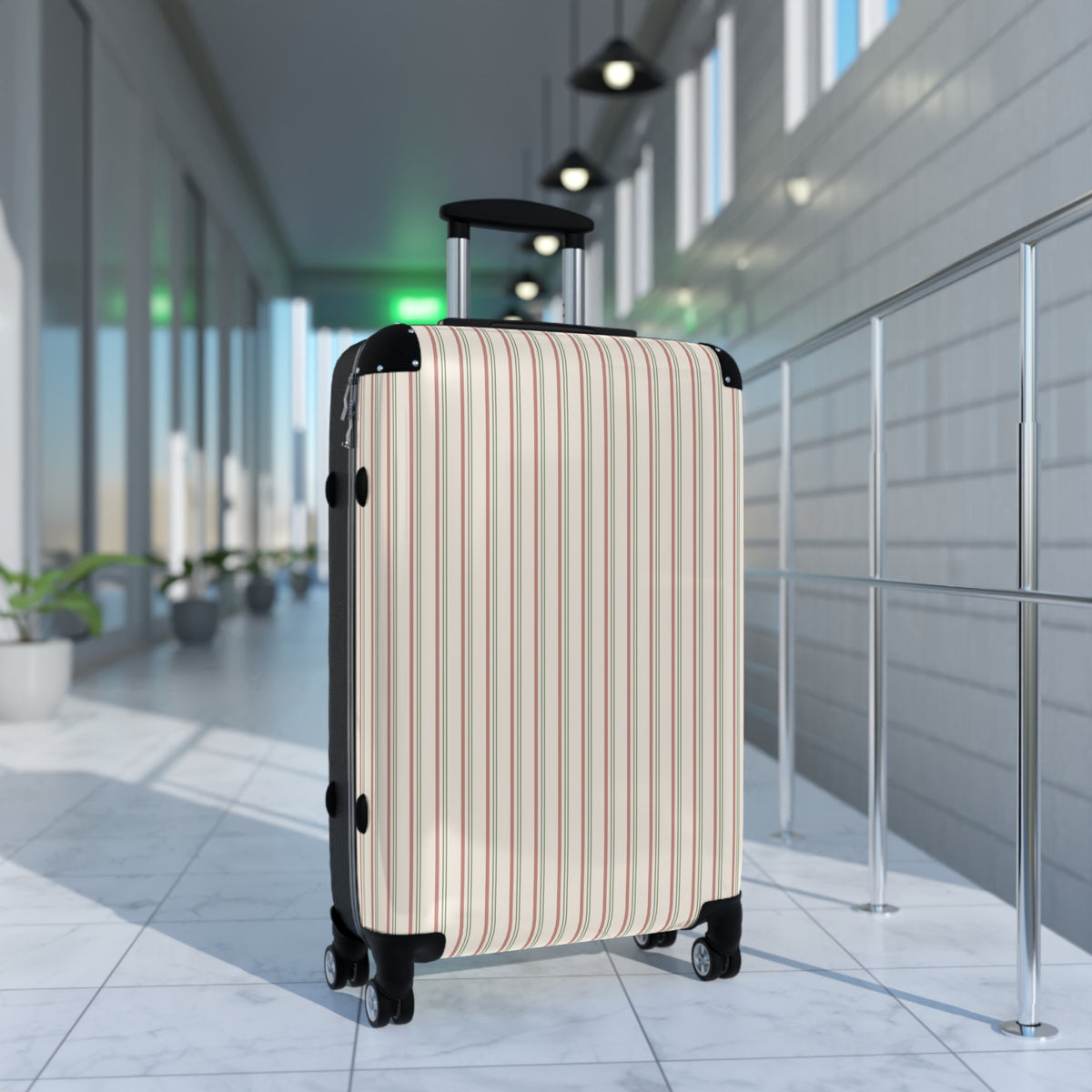 Ticking Stripe Suitcase