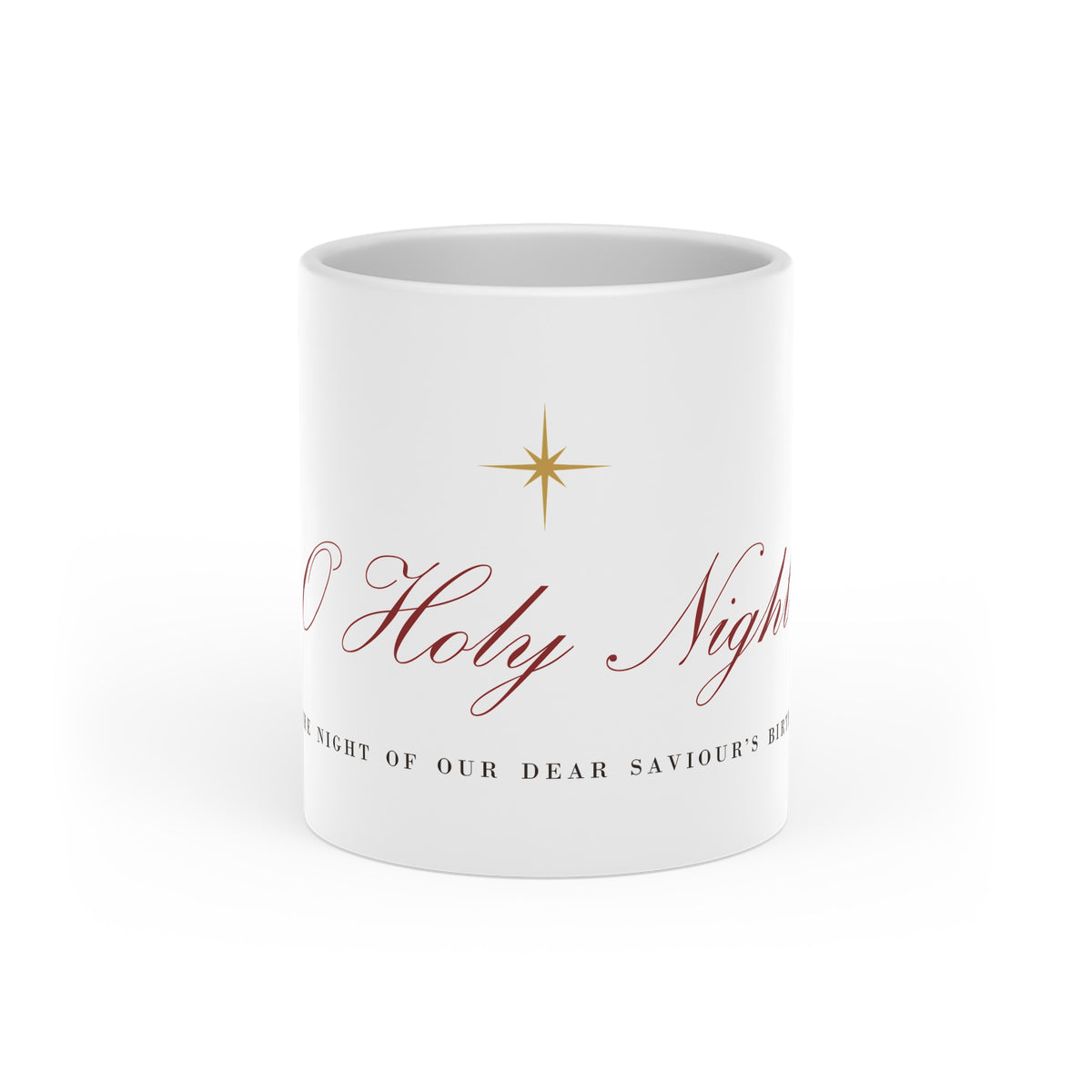 O Holy Night Heart Mug – Christian mug gift from Little Baby Nest Co