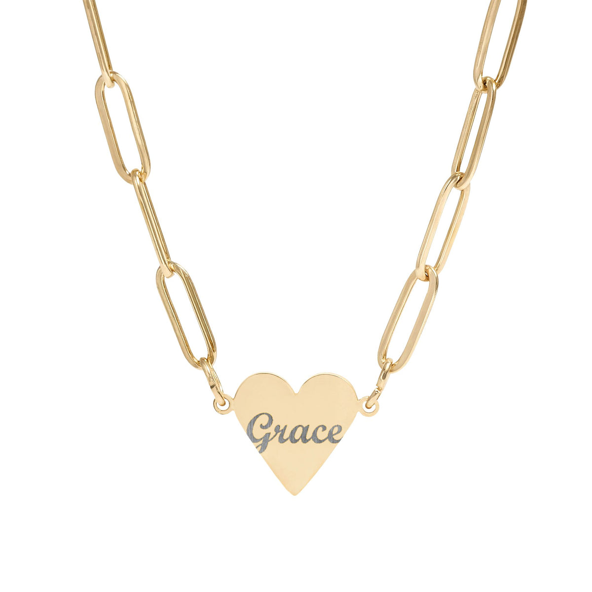 Grace Paperclip Heart Necklace