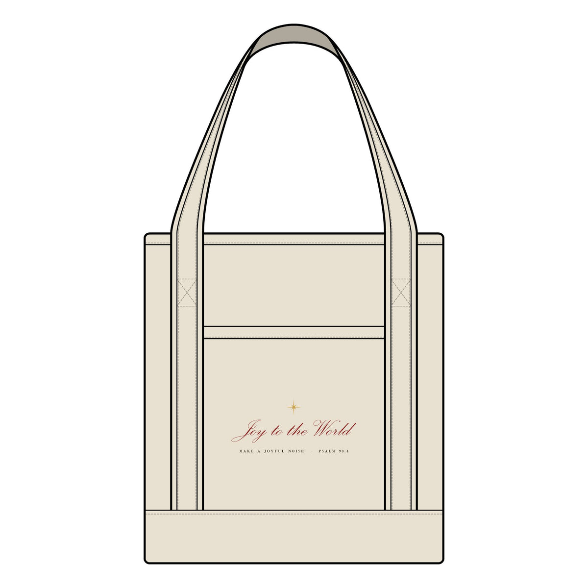 Joy to the World Medium Canvas Tote