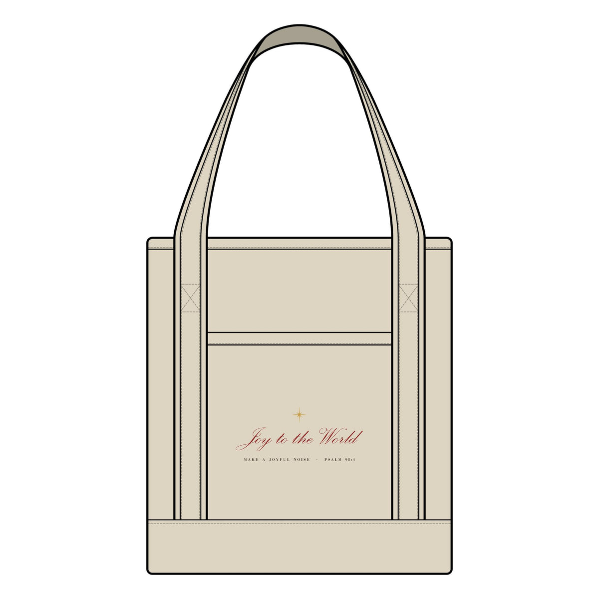 Joy to the World Medium Canvas Tote