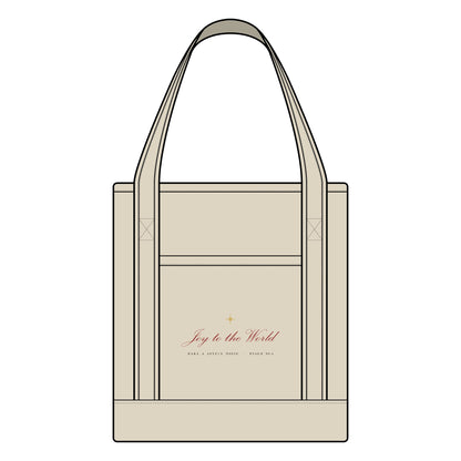 Joy to the World Medium Canvas Tote