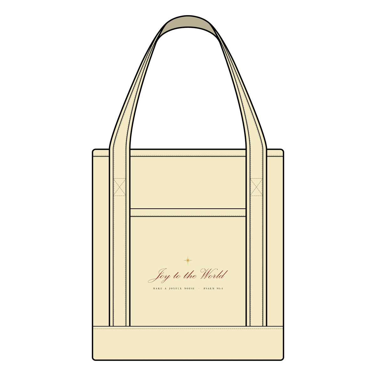Joy to the World Medium Canvas Tote