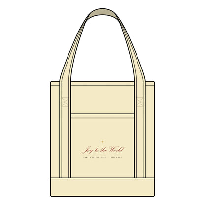Joy to the World Medium Canvas Tote