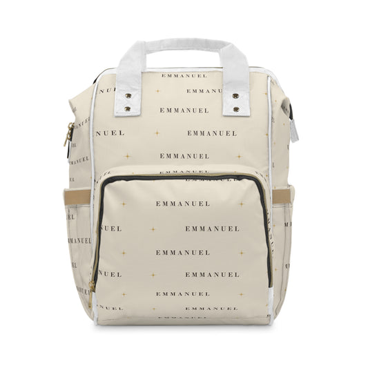 Emmanuel Diaper Backpack – Christian baby gift from Little Baby Nest Co