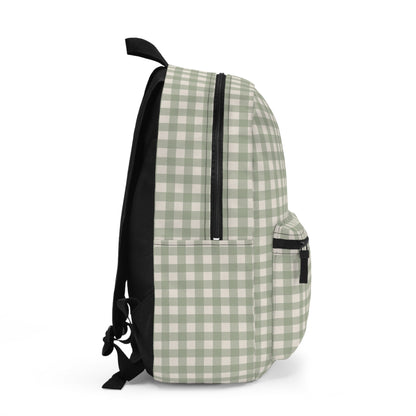 Sage Gingham Backpack