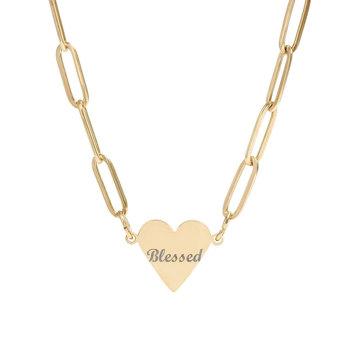 Blessed Paperclip Heart Necklace