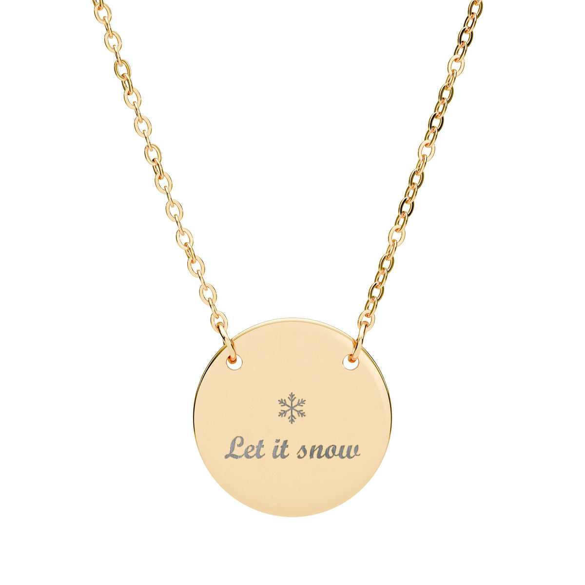 Let It Snow Circle Necklace
