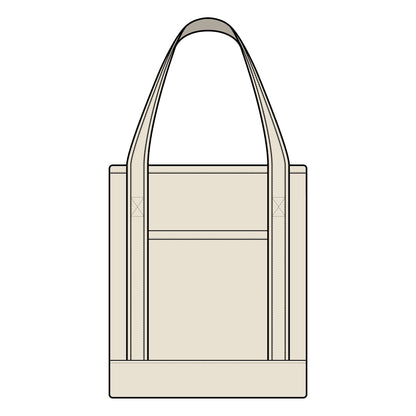Merry and Bright Large Canvas Tote – Christian tote bag gift from Little Baby Nest Co