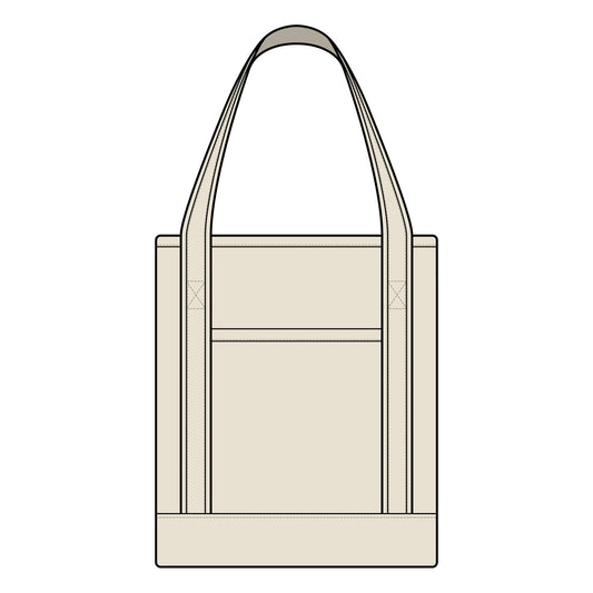 Merry and Bright Large Canvas Tote – Christian tote bag gift from Little Baby Nest Co