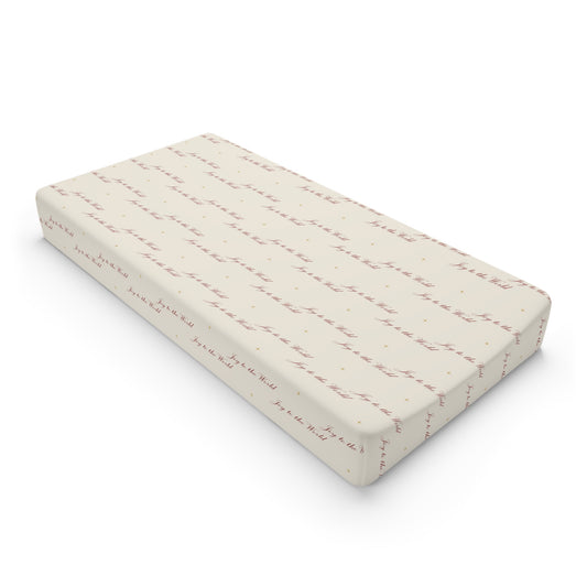 Joy to the World Changing Pad Cover – Christian baby gift from Little Baby Nest Co