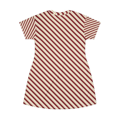 Candy Cane Stripe T-Shirt Dress