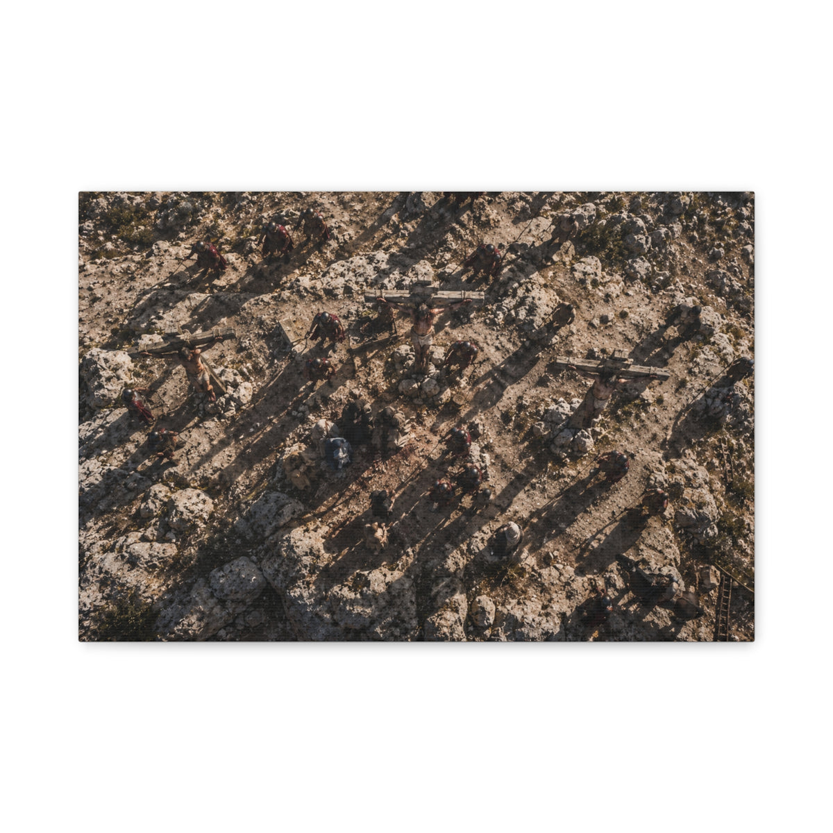 The Crucifixion at Calvary – Christian Biblical fine art canvas from Little Baby Nest Co