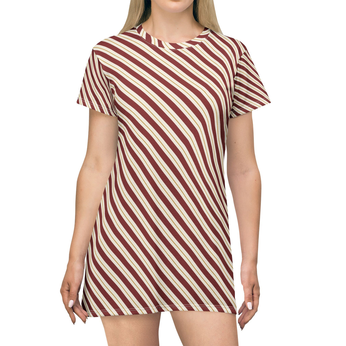 Candy Cane Stripe T-Shirt Dress
