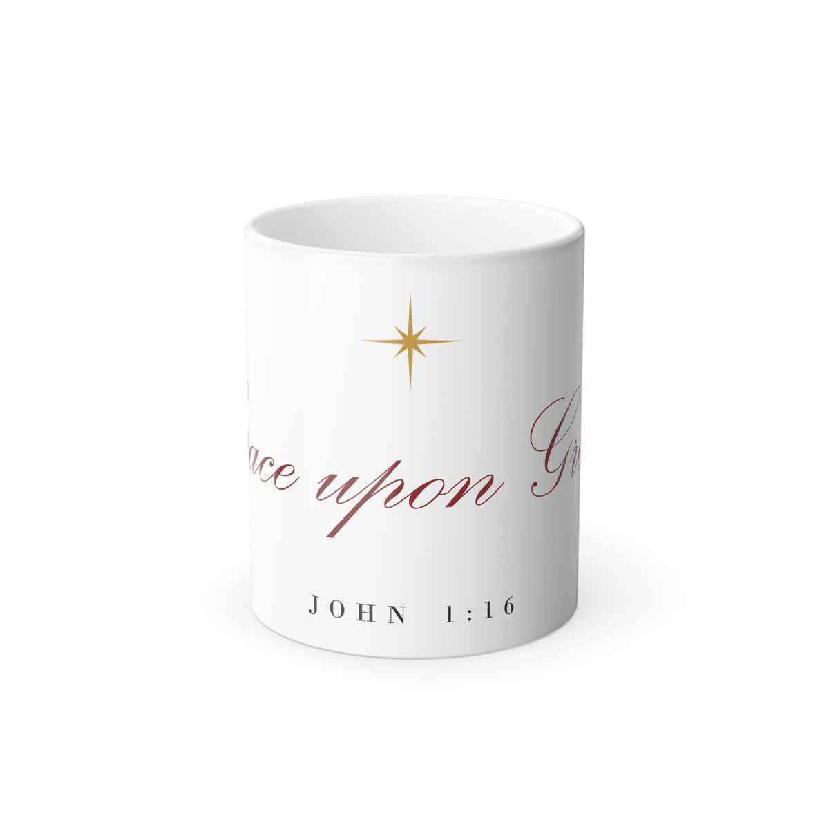 Grace Upon Grace Color-Changing Mug – Christian mug gift from Little Baby Nest Co