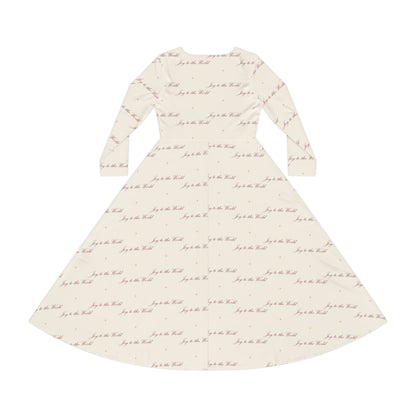 Joy to the World Long Sleeve Dress