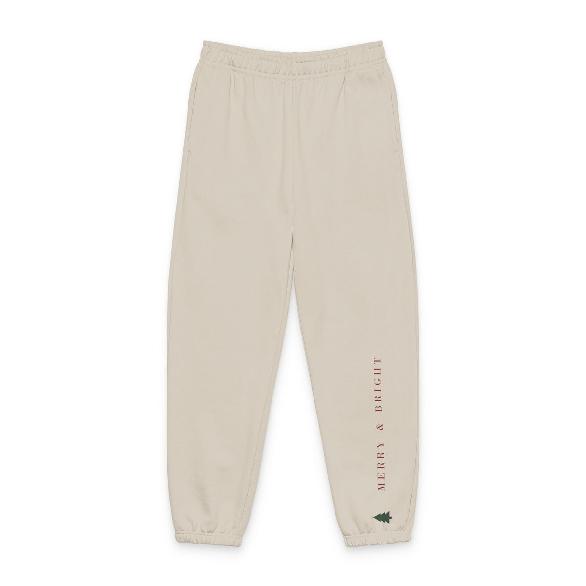 Merry and Bright Sweatpants – Christian cozy apparel from Little Baby Nest Co