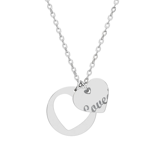 Loved Engraved Heart Necklace – engraved jewelry gift from Little Baby Nest Co