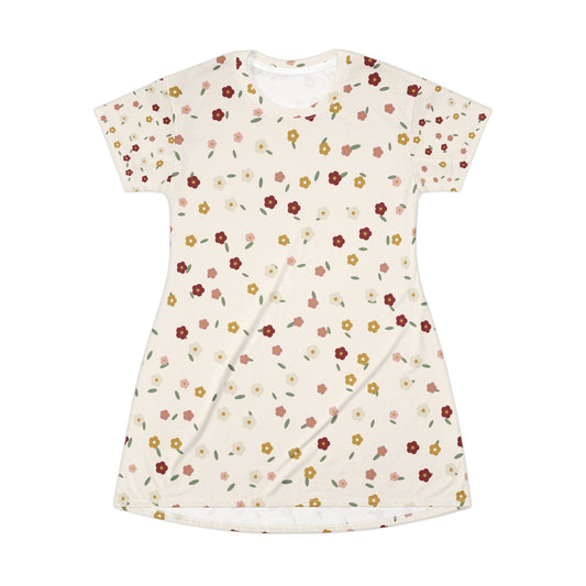 Wildflower Meadow T-Shirt Dress – cozy apparel from Little Baby Nest Co