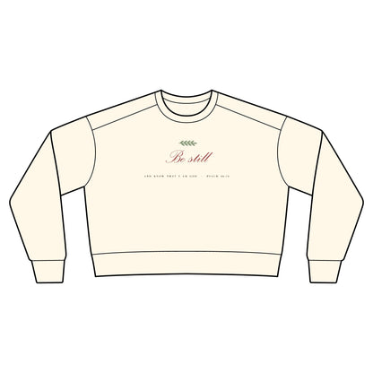 Be Still Garment-Dyed Crewneck – Christian cozy apparel from Little Baby Nest Co