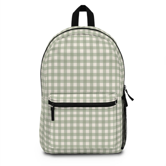 Sage Gingham Backpack – gift from Little Baby Nest Co