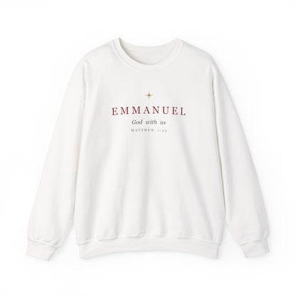 Emmanuel Crewneck | Adult – Christian cozy apparel from Little Baby Nest Co