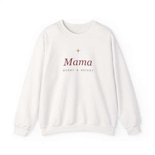 Mama Christmas Crewneck – Christian cozy apparel from Little Baby Nest Co