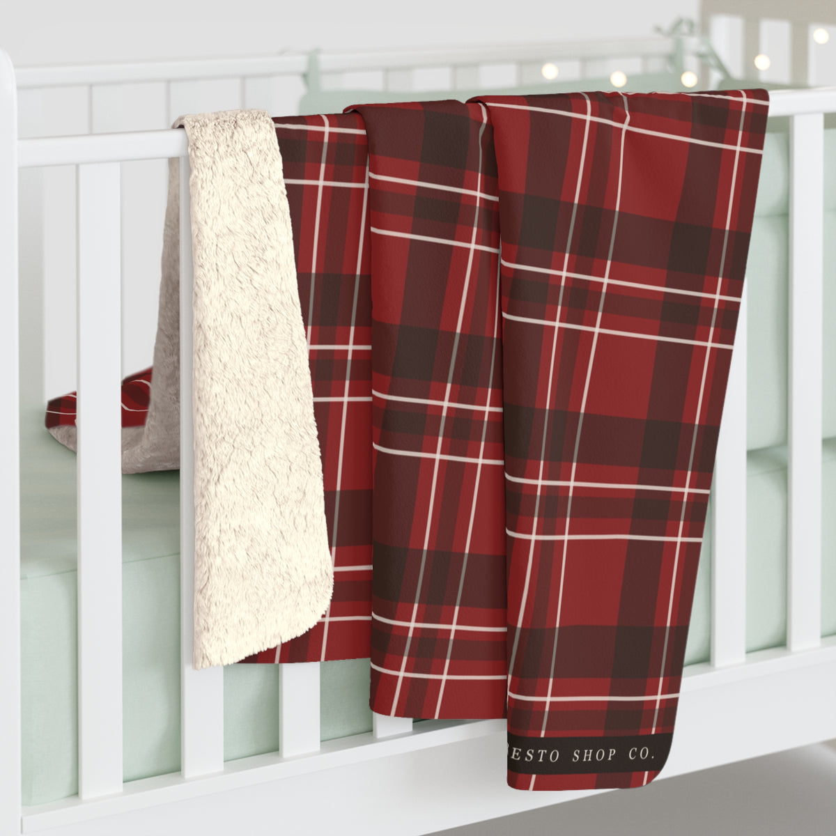 Cabin Plaid Sherpa Throw
