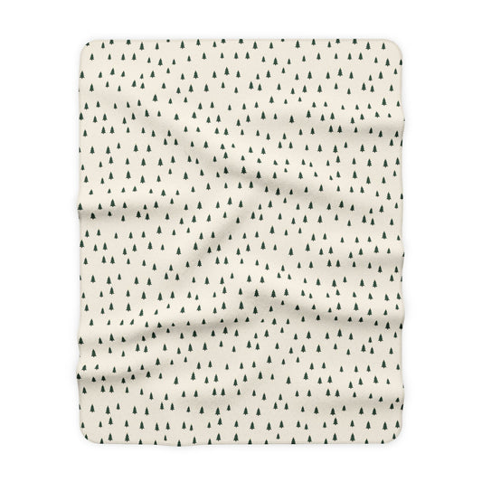 Little Evergreens Sherpa Blanket – Christian cozy blanket from Little Baby Nest Co