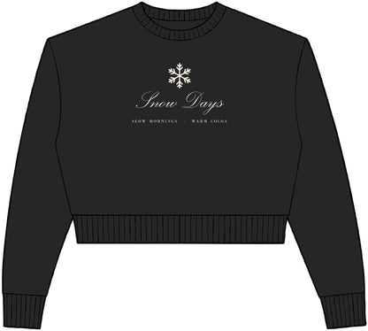Snow Days Crop Crewneck – cozy apparel from Little Baby Nest Co