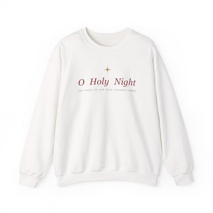 O Holy Night Crewneck | Adult – Christian cozy apparel from Little Baby Nest Co