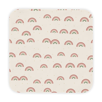 Muted Rainbows Hooded Baby Towel – baby gift from Little Baby Nest Co