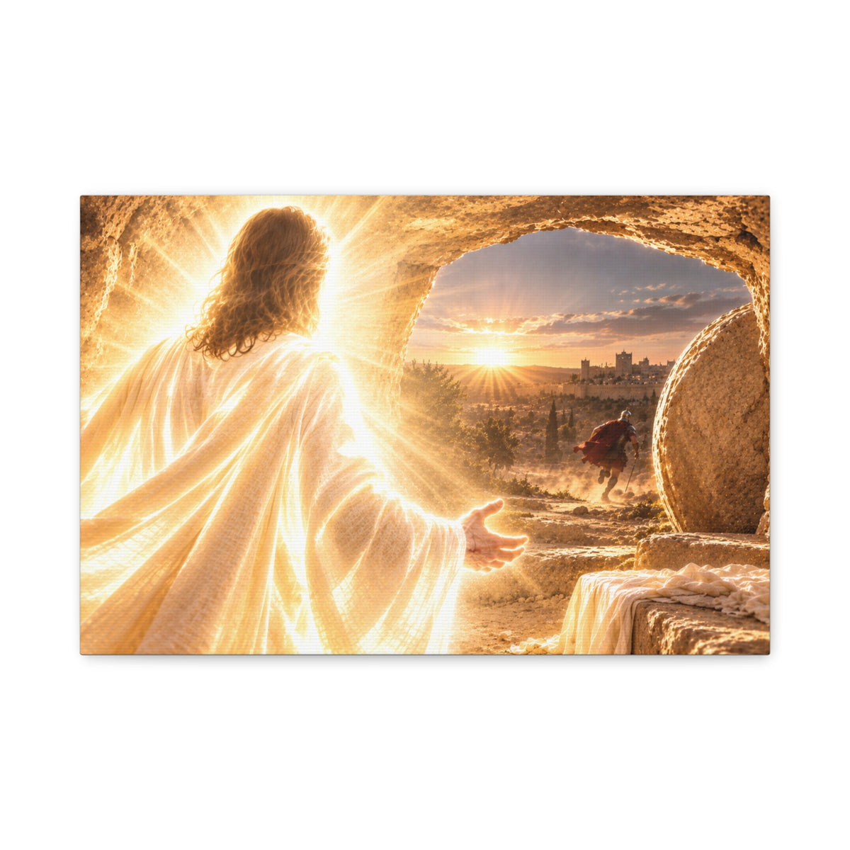 The Resurrection – Christian Biblical fine art canvas from Little Baby Nest Co