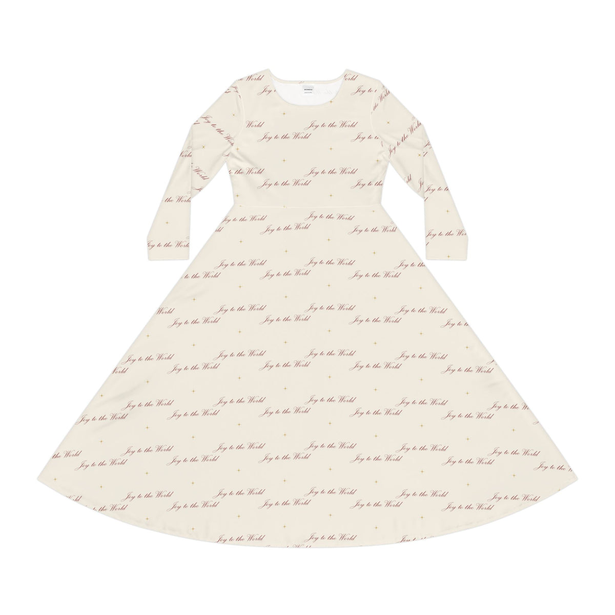 Joy to the World Long Sleeve Dress – Christian cozy apparel from Little Baby Nest Co