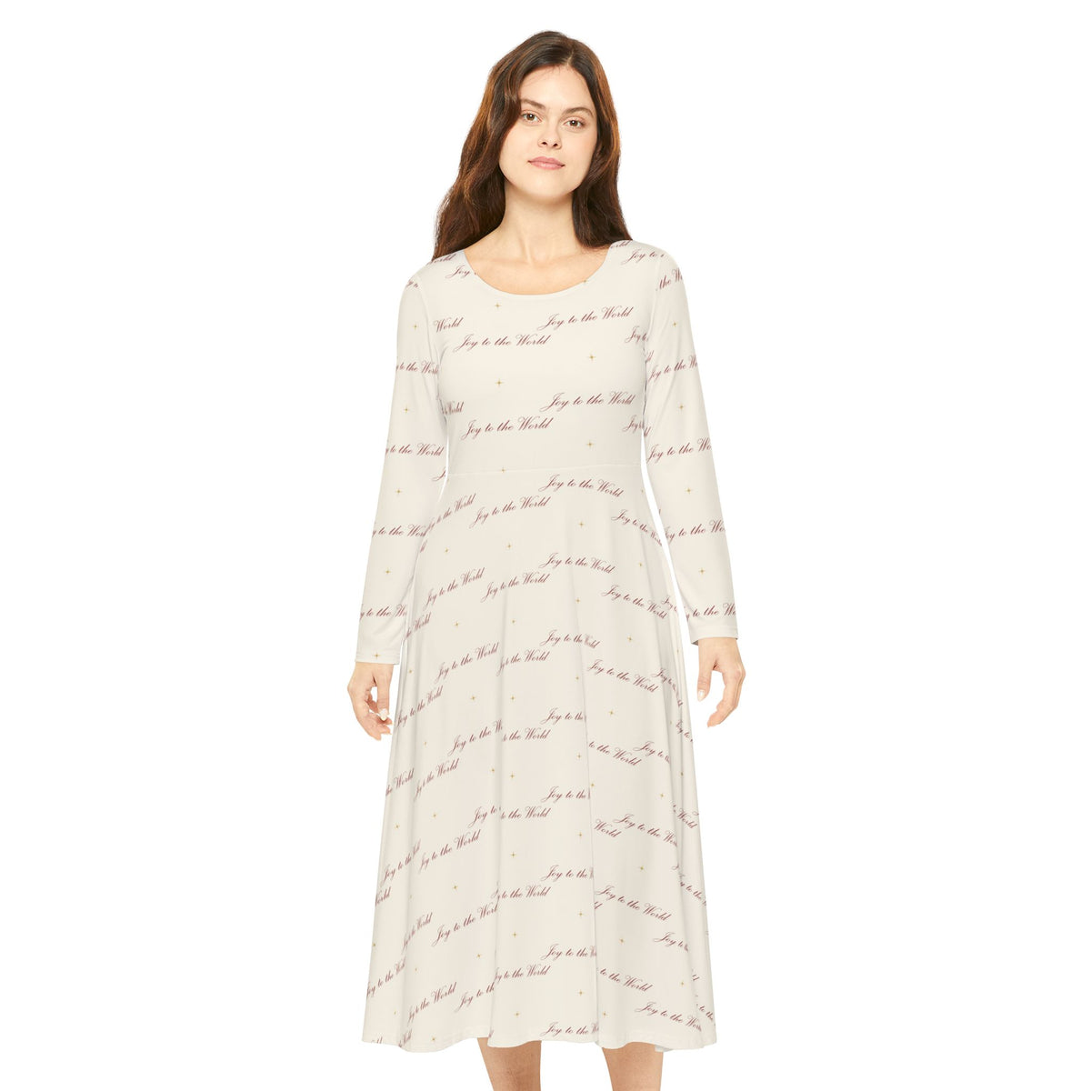 Joy to the World Long Sleeve Dress