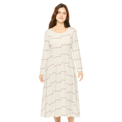 Joy to the World Long Sleeve Dress