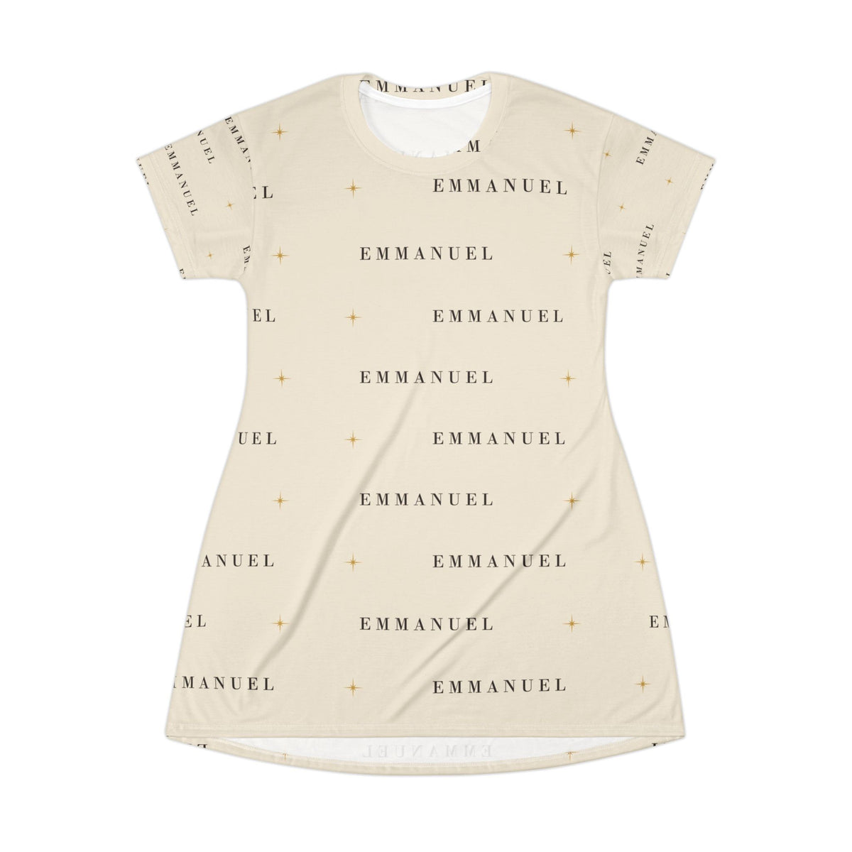 Emmanuel T-Shirt Dress – Christian cozy apparel from Little Baby Nest Co
