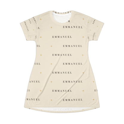 Emmanuel T-Shirt Dress – Christian cozy apparel from Little Baby Nest Co