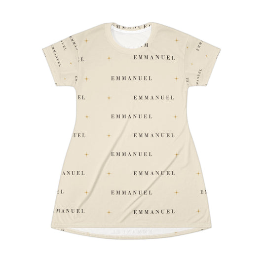 Emmanuel T-Shirt Dress – Christian cozy apparel from Little Baby Nest Co