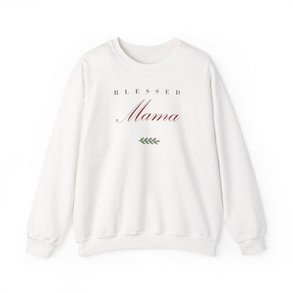 Blessed Mama Crewneck Sweatshirt – Christian cozy apparel from Little Baby Nest Co