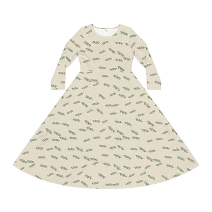 Olive Branch Long Sleeve Dress – cozy apparel from Little Baby Nest Co