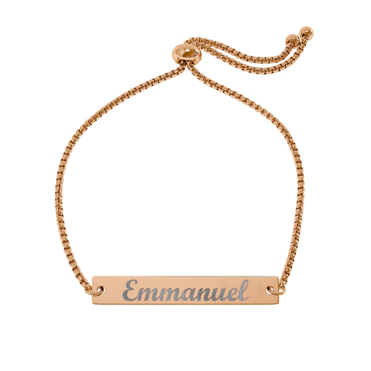 Emmanuel Bar Bracelet – Christian engraved jewelry gift from Little Baby Nest Co