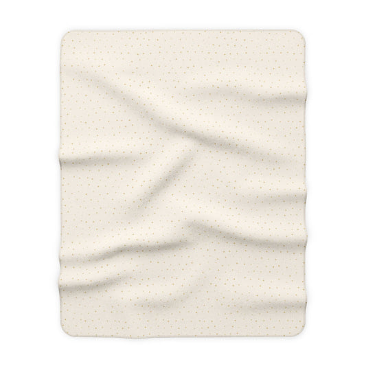 Golden Stars Sherpa Blanket – Christian cozy blanket from Little Baby Nest Co